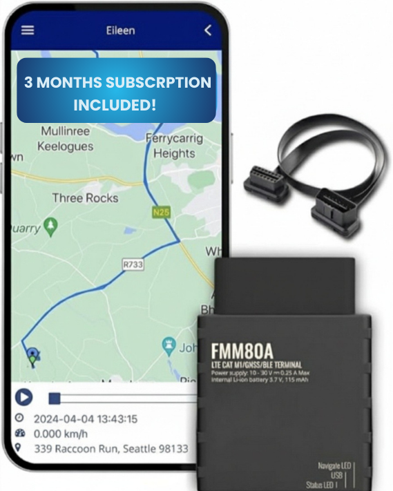 GPS Tracker for Vehicles FMM80A 4G for America with a subscription of 3 Months