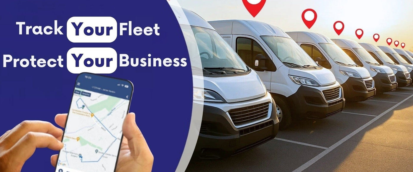 Transpoco second banner, track your fleet protect your business  on dekstop )
