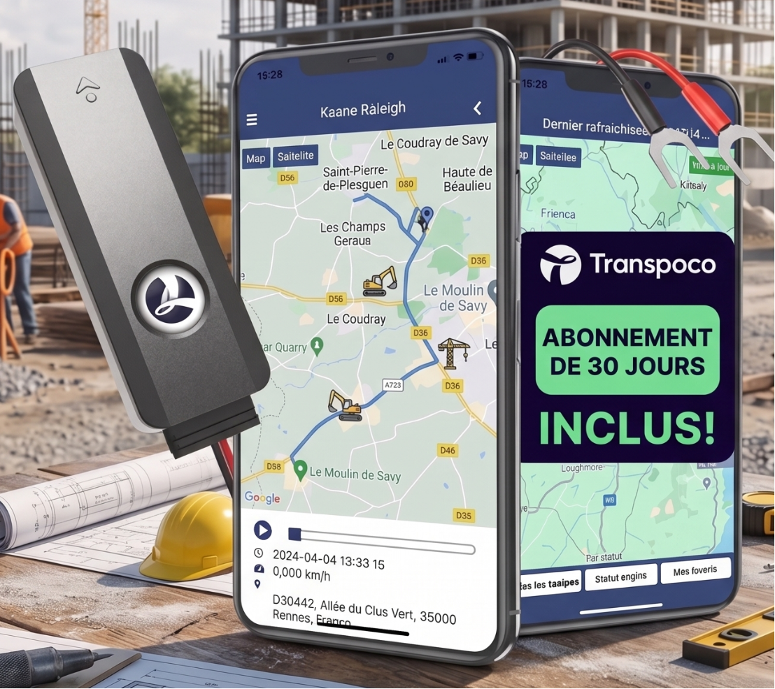 GS900 traceur GPS avec application mobile Transpoco
